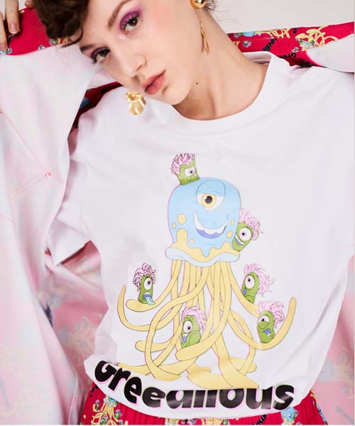 Greedius Jellyfish Shorts Sleeve Top M