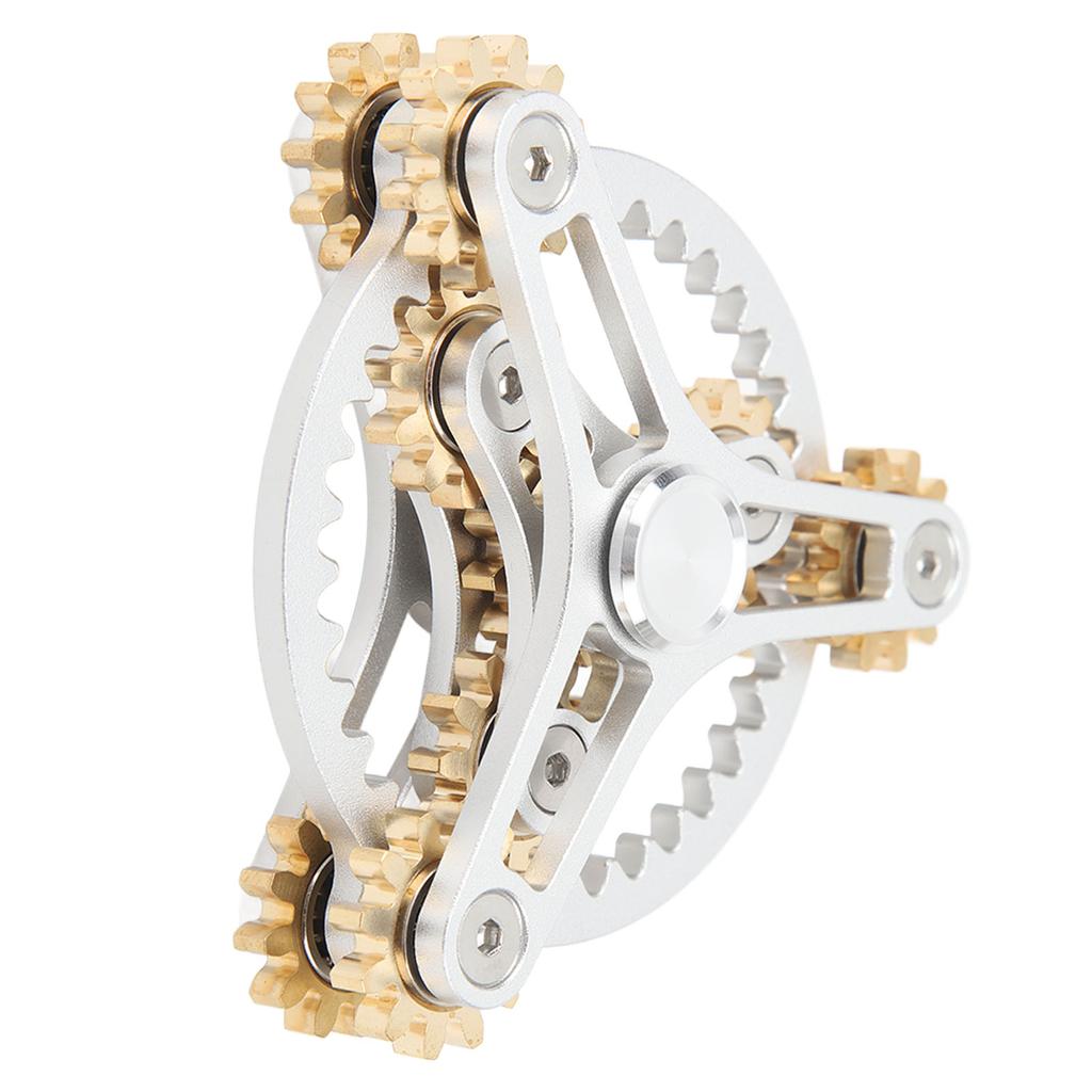 Fingertip Gear Toy 4 Gears Decompression Metal Finger Hand Brass Gear Toy for Stress Relieving
