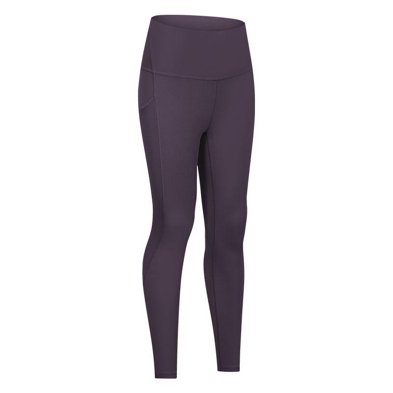 Flat Nude Feel with Pocket Yoga Pants Peach Hip Outwear Professional Running Exercise Workout Pants Female High Waist Hip Lift