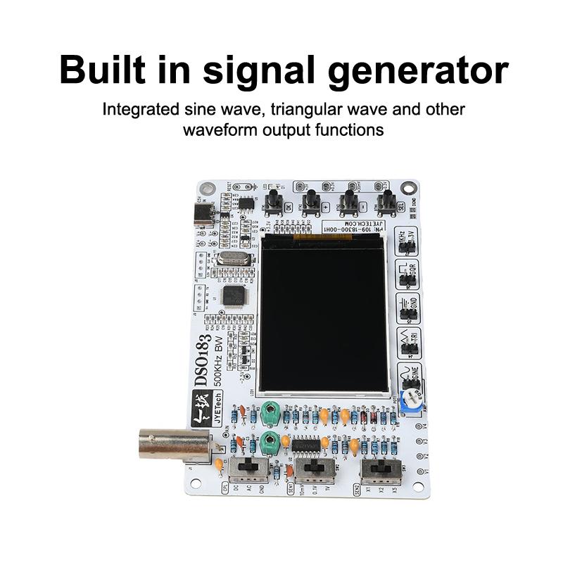 DSO183 DC 5V DIY Digital Oscilloscope Kit 0-500kHz Oscilloscope Electronic Soldering Kit Type-C Interface Suitable For Teaching