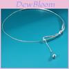 Geometric Drop Necklace For Women With Silver Plated Copper Chain Stylish Choker