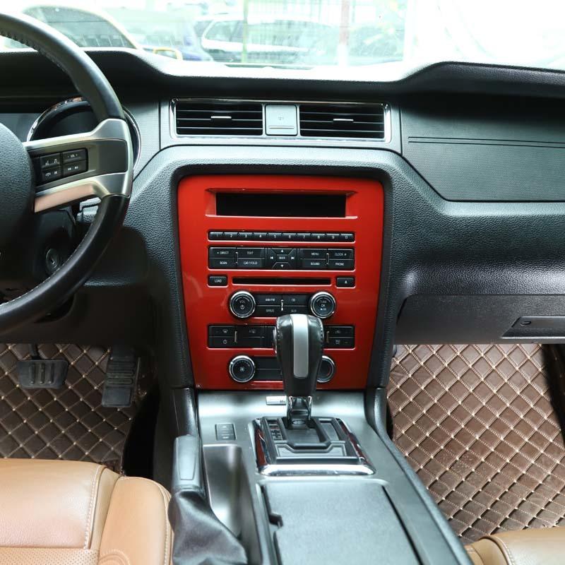 Autocolante de acoperire decorative pentru panoul de navigație cu control central al mașinii, potrivite pentru Ford Mustang 2009-2013, accesorii interioare ABS