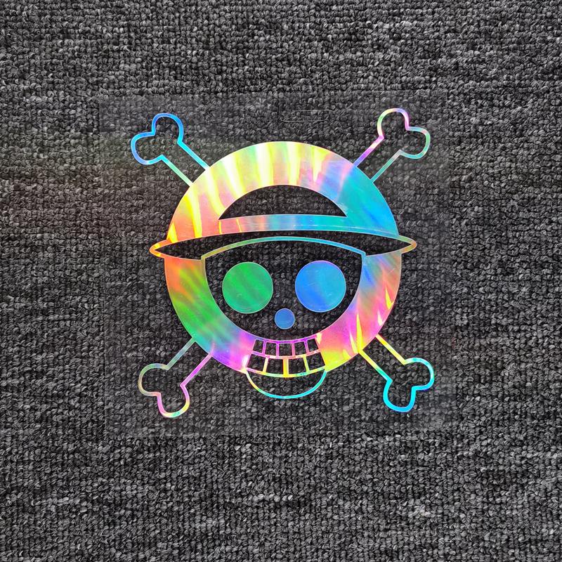 

Наклейки на автомобиль Луффи Пираты аниме забавные светоотражающие украшения для крышки топливного бака лобовое стекло бампер багажник мотоциклы ноутбук D30 29x29cm