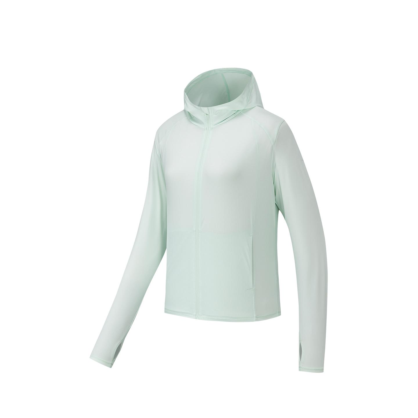Anta Training Series Ice Skin Protection Knitted Sports Top Summer Sun Protection Women tops Light-Cloud-Green 162627706-2 S