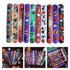 100 Peças Pulseiras de Bater Únicas com Tema de Halloween Pulseiras de Bater de Halloween para Reuniões Temáticas e Celebração