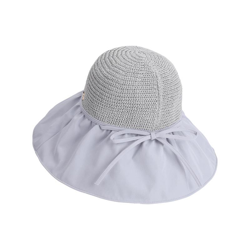 Summer vinyl big brim sun hat outdoor travel face cover sun protection hat children fashion versatile face small bucket hat