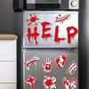 10pcs Resin Bleeding Magnetic Sticker Scary Halloween Fridge Magnet  Refrigerator