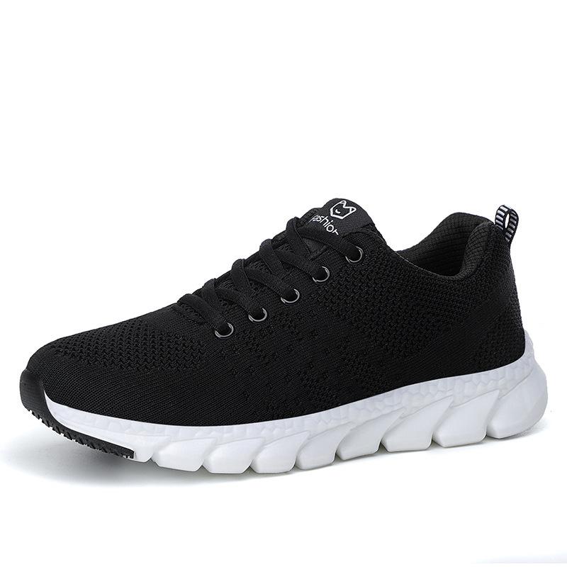 Women's shoes 2019 autumn new Korean version lightweight double mesh sports shoes versatile soft-soled running shoes lace-up casual shoes women