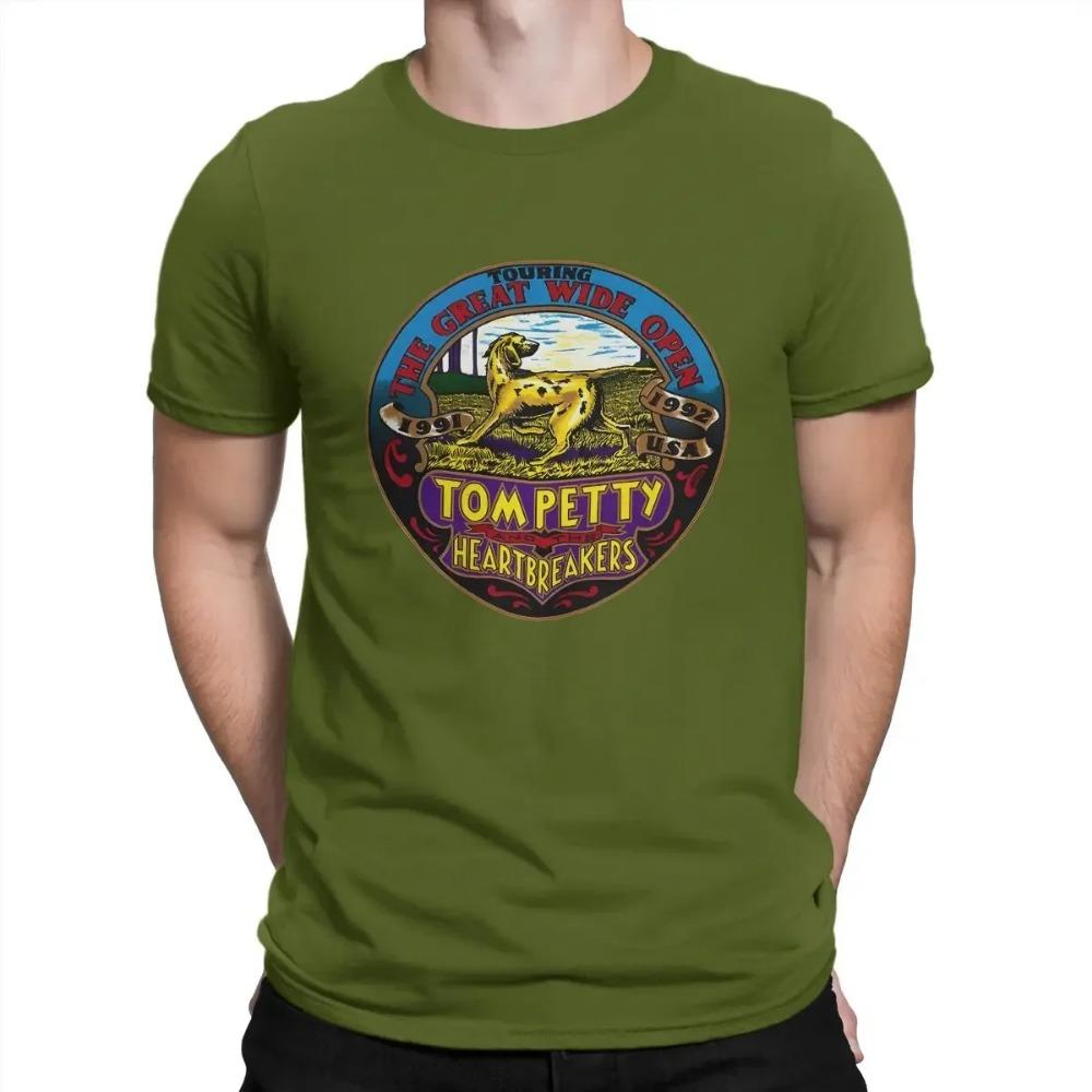 Petty Singer Tee Shirt Round Neck The Heartbreaks Band Tom Informal Short Sleeve Clothing Pop Rock Men's Funny T-Shirts