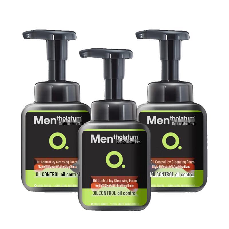 MENTHOLATUM Men's Oil Control Ice Cool Cleansing Foam (3x150ml)