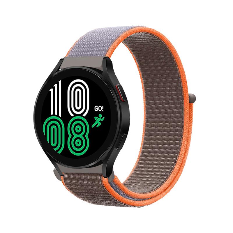 Samsung Huawei Xiaomi Compatible 18-22mm Woven Nylon Solo Loop Velcro Smart Watch Strap