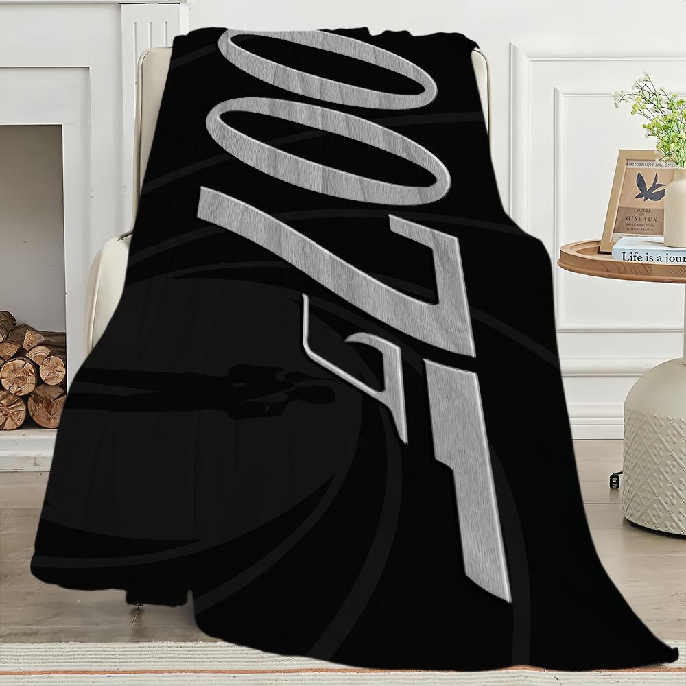Coperta Speciale J-James B-Bonds Agente Sospense Viaggio e Regalo Comfort Morbido Peluche Adatto per Divano Soggiorno Ufficio Camera da Letto