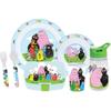Dishware Set - - BARBAPAPA - Glass, Plate Ø22 Cm and Ø16 Cm, Cutlery, Water Bottle and Snack Box