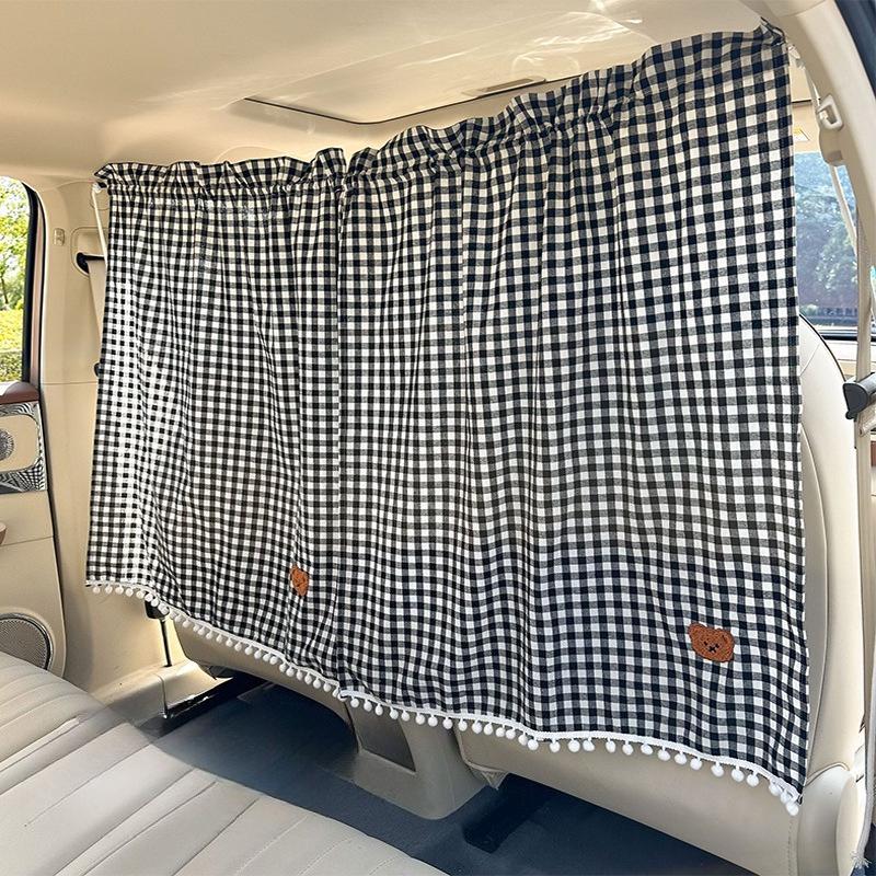 Car Privacy Curtains Universal Car Divider Curtain Between Rear Seat Auto Blackout Curtains Car Sun Shades Side Window Covers