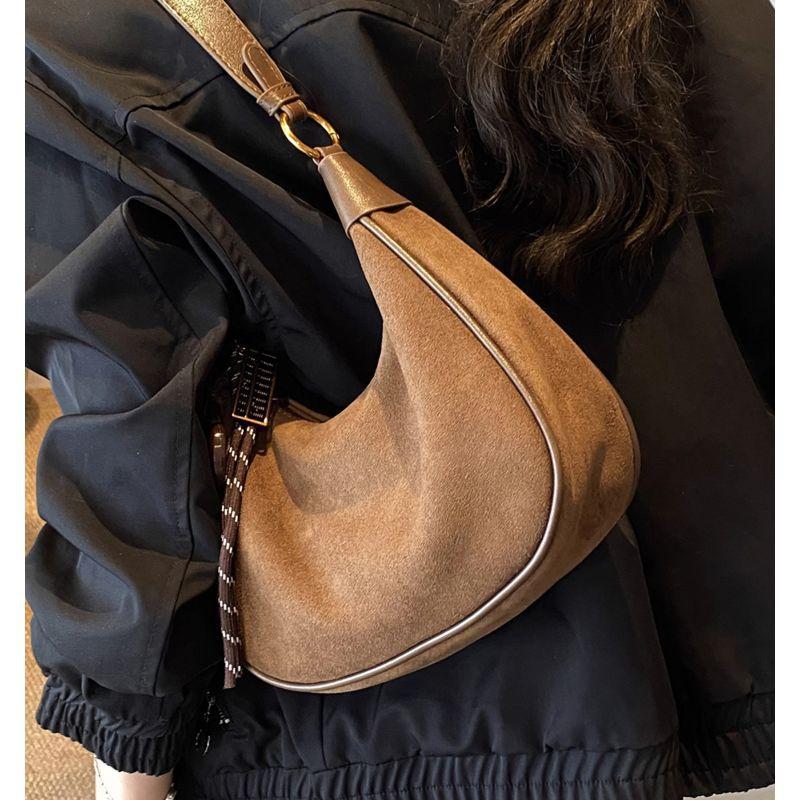 Customer Order Niche Retro Suede Bag Women's 2025 New Versatile Exquisite One-shoulder Underarm Carry Women's Messenger Bag