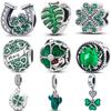 Copper Simplicity Cactus Clover Healing Green Charms Beads Fit Original Fine Braceletsdiy Jewelry Gifts