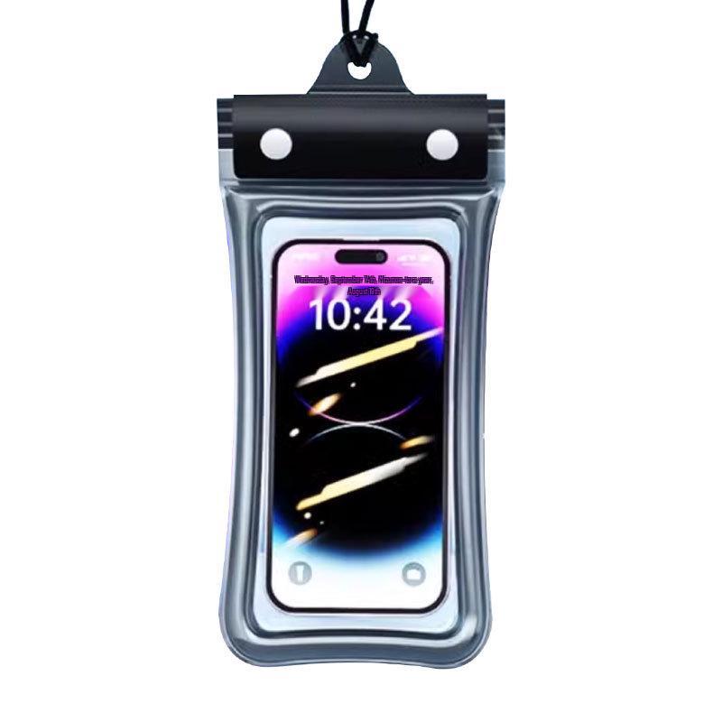 Waterproof Floating Phone Pouch with Airbag, Touchscreen Compatible, Ideal for Swimming, Rafting, and Rainproof for Food Delivery Riders.