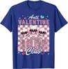 Anti-Valentinstag-Club-Skelett-Grafik-T-Shirt, lustiges Single-Day-Freizeit-Rundhals-T-Shirt für Männer und Frauen