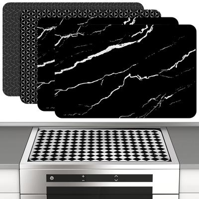 Induction Cooktop Drain Mat Countertop Protector Scratch Induction Cover Kitchen Glass Ceramic Coffee Pad Kitchen Accessories
