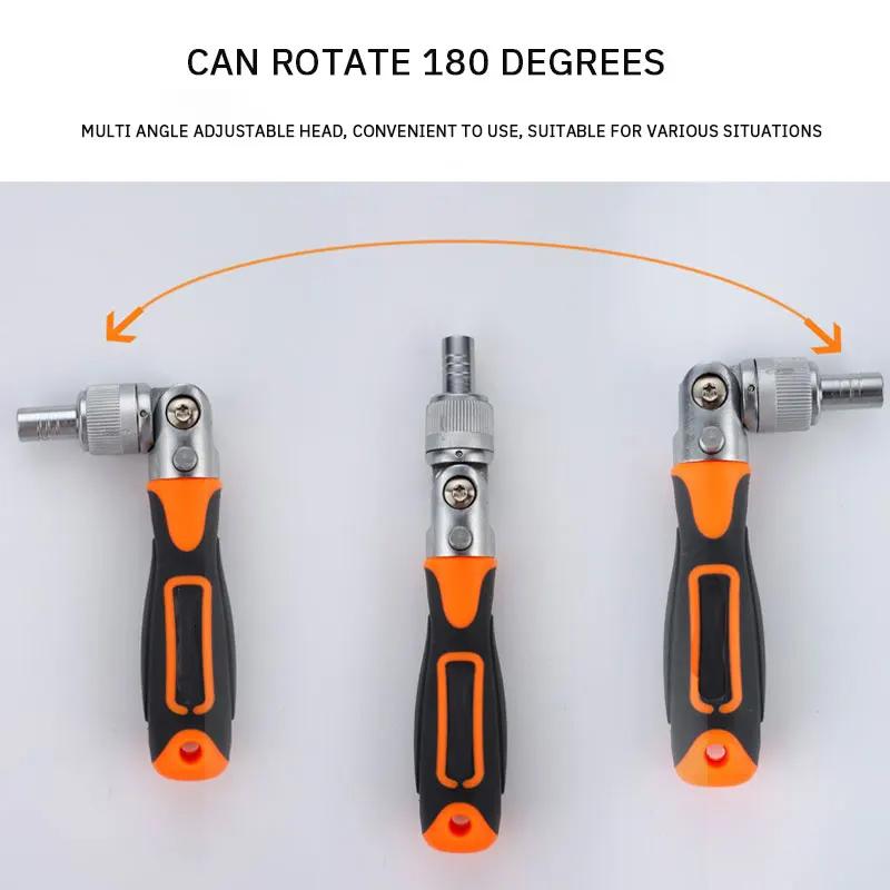 38 in 1 Screwdriver Set Retractable Household Multifunctional Plum Shaped Rice Word Ratchet Screwdriver Box 1 Set