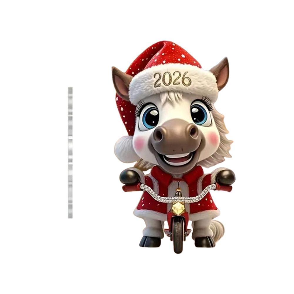 2D Flat Horse Pendant Ballerina Xmas Tree Hanging Ornament Car Rearview Mirror Pendant  Bag Charms