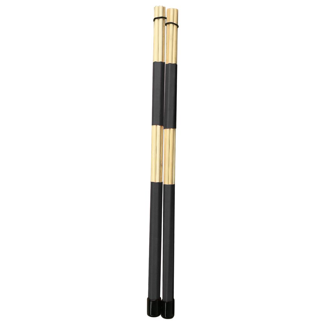 1 Pair Bamboo Drumsticks Brushes Rods Drum Brush Multi-Rod Bundle Sticks for Folk Music Percussion Accessories
