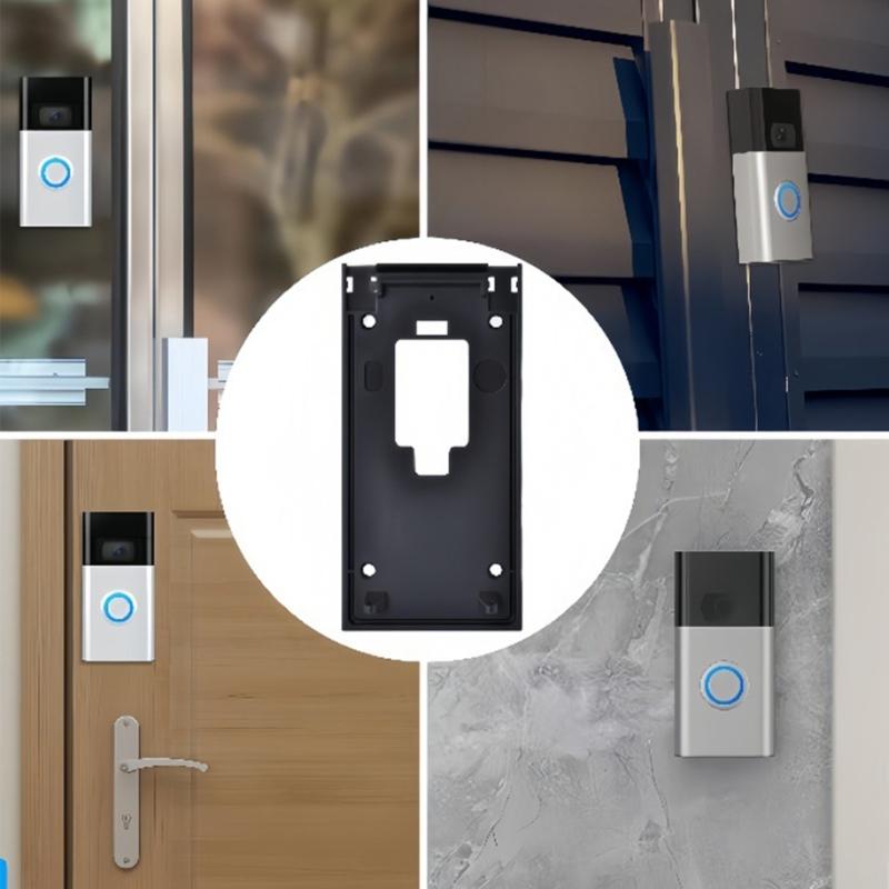 No Drill Video Doorbell Mount Bracket Replacement Doorbell Mounting Plate Holder for Rings Video Doorbell Easy To Install