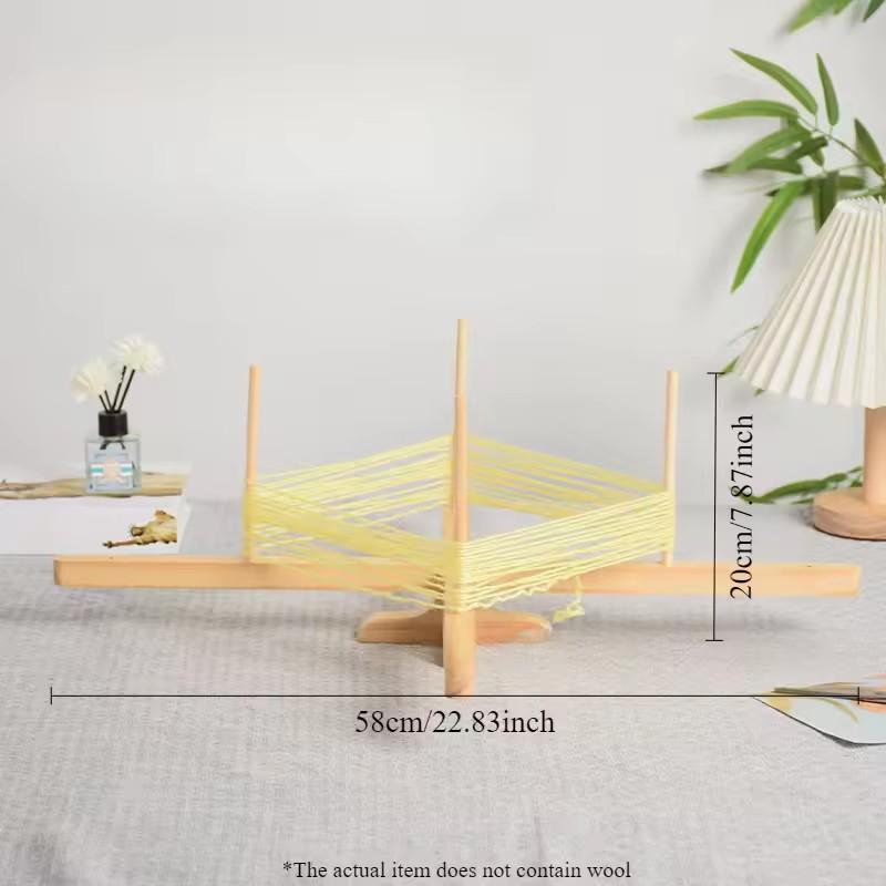 Wooden Yarn Winding Rack Household Wooden Handmade Wool Yarn Winding Rack Rotating Yarn Ball Rack