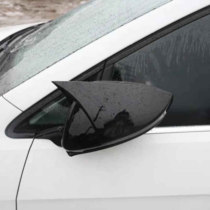 Fit For VW Fit For Volkswagen Jetta Rearview Side Mirror Cover Wing Cap Rear View Case Trim Carbon Fiber