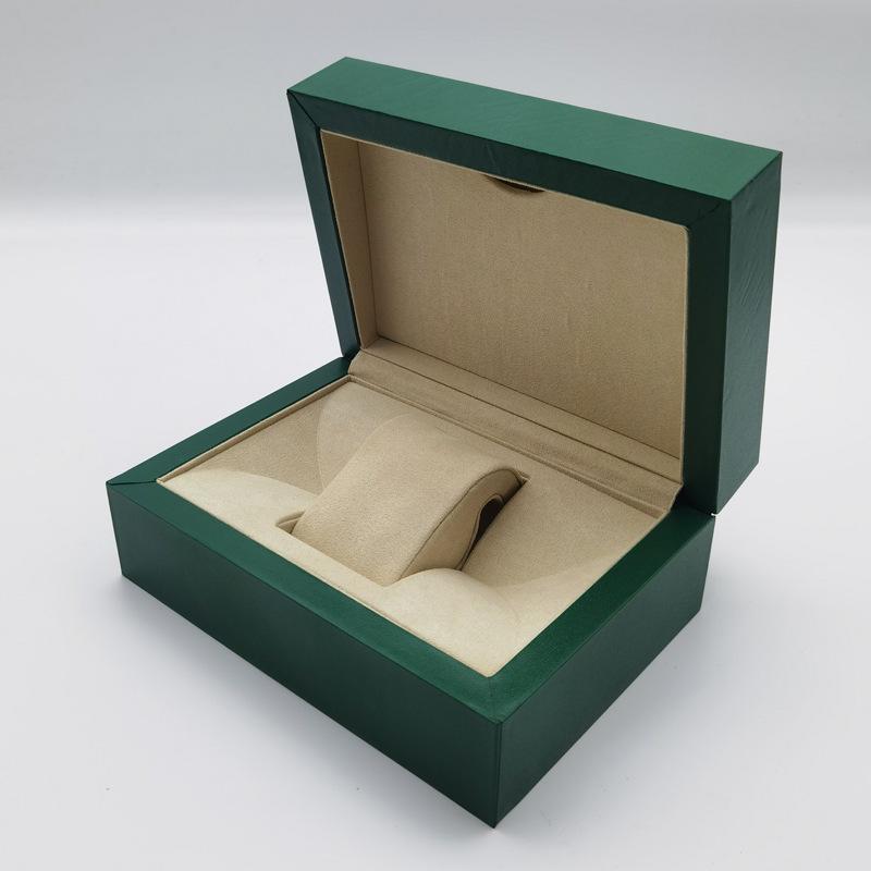 Jade Green PU Flip-top Watch and Jewelry Gift Box, Logo-free