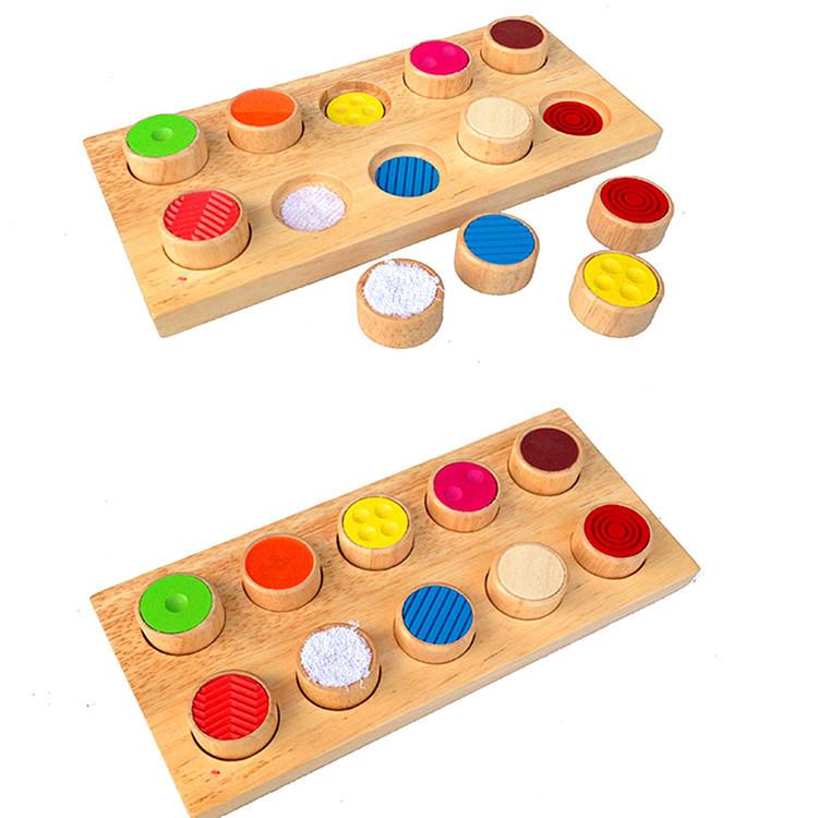 Wooden Sensory Touch Board For Toddler Color Recognition And Cognitive Development
