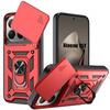 Case for Xiaomi 15T - Ultra-Resistant Protection with Ring and Sliding Camera Cover - Red