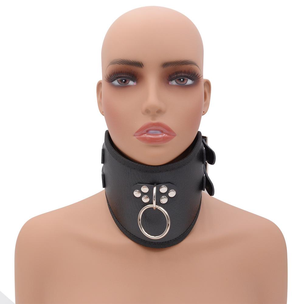 Adult Sex Collar Male Female Sexy Neck Cover Neck Cover Accessories Erotic Leather Neck Strap Fetish Slave Bondage Collar