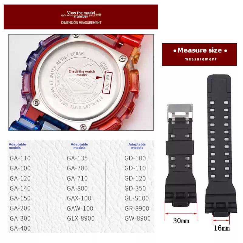 Pentru Casio G-shock Negru Auriu GA-110 GA-100 GA-120 Ga140 ga700 400 Rășină Silicon Curea Ceas Sport Bărbați Bandă Ceas Cauciuc 16mm