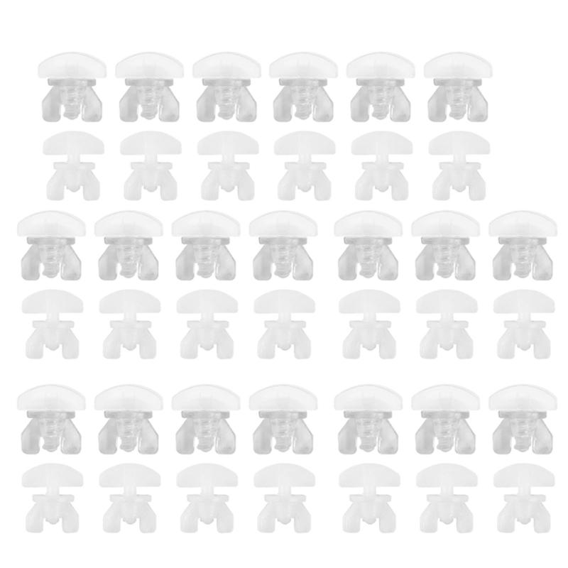 40Pcs Plastic Curtain Track Stoppers Replacement Drapery Rails Sliding Gliders Curtain Fasteners Curtain Rail Accessory