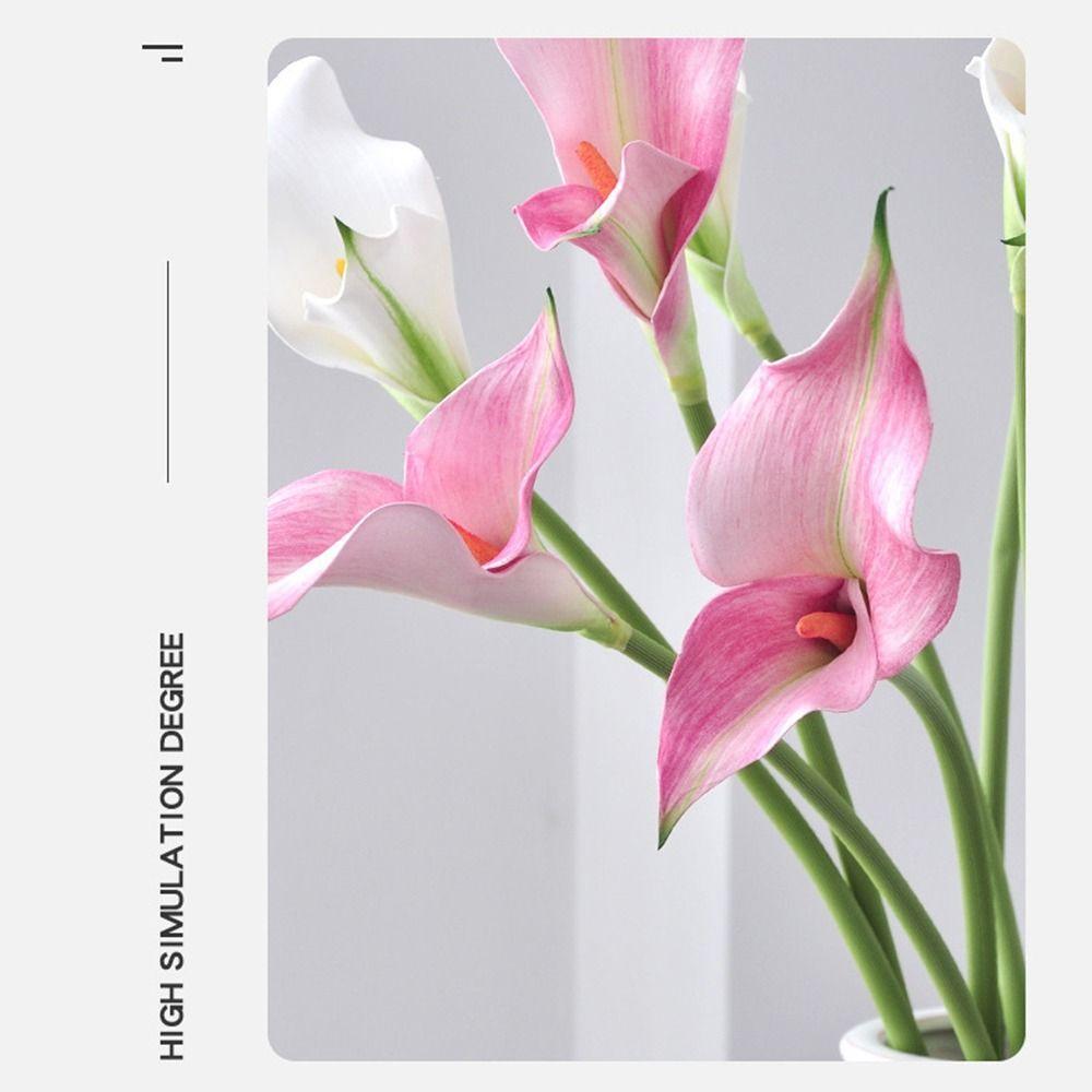 Multicolor Calla Lily Artificial Flowers Real Touch Floral Arrangement  Party Decoration