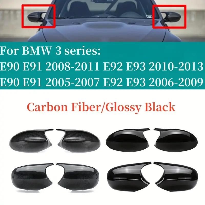For BMW 3 Series E90 2005-2011, E92 E93 2006-2009 2Pcs Side RearView Mirror Cover Caps Protective Cover Mirror Tools Case Gloss