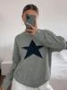 Autumn Winter Five-Pointed Star Lazy Fit Pullover Sweater