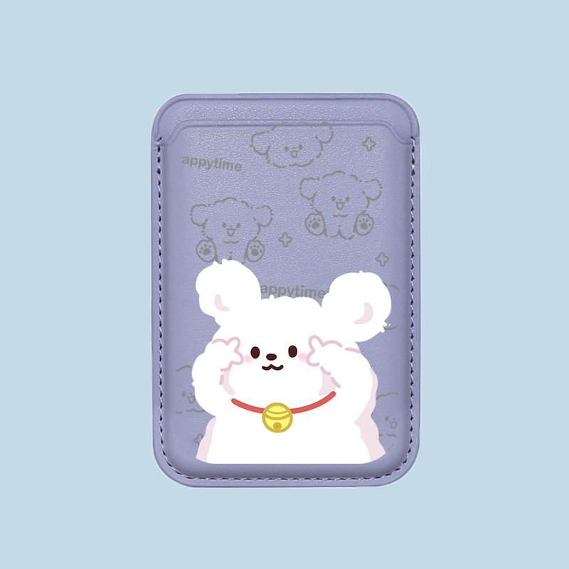 Cute Couple Photo Dog Cartoon Pattern Y2K Card Holder Magnetic For iPhone 17 For Samsung Galaxy S26 FE For MagSafe Wallet Cover
