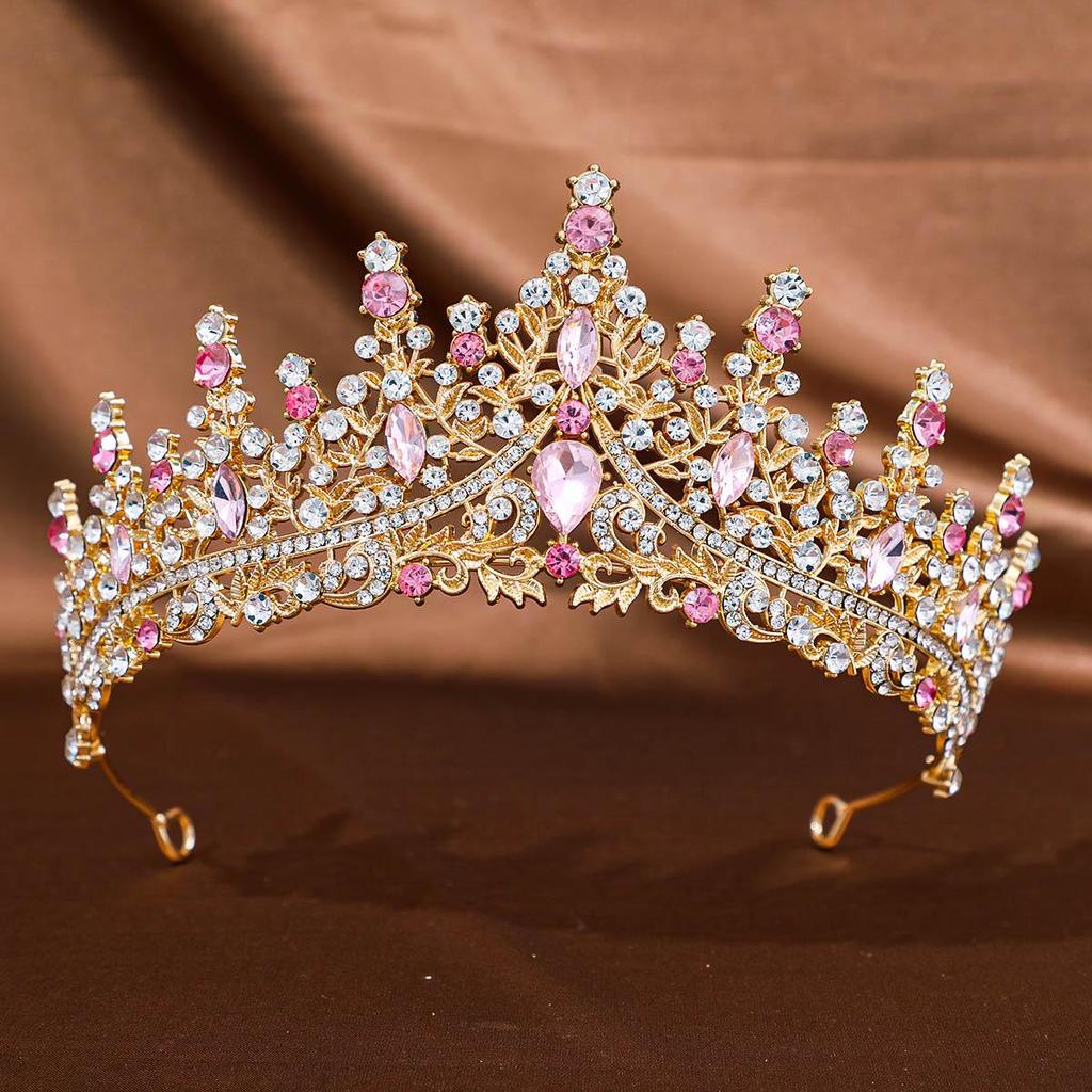Diadema Corona Nuziale con Strass per Abito da Sera e Servizi Fotografici
