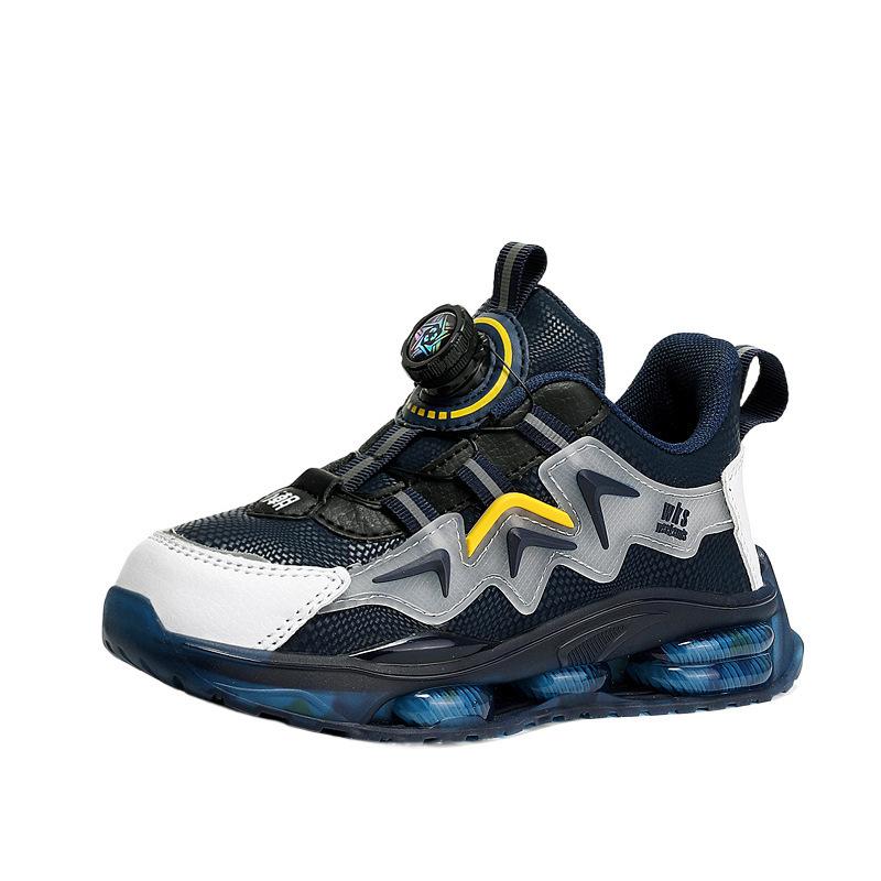7288Big kids' soft-soled boys' sneakers, spring/autumn style, with button details7Lightweight running shoes for boys, new style