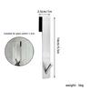 Shower Room Glass Over Door Hanging Hooks Stainless Steel Bathrobe Towel Hanger Detachable Door Rear Holder Rack