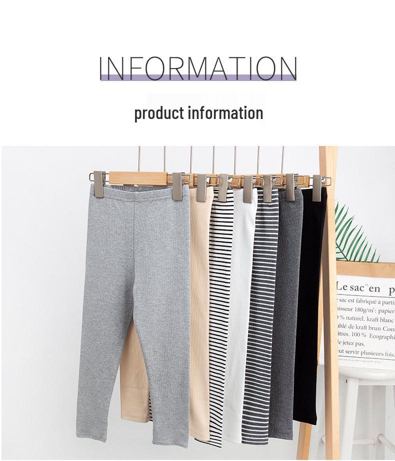 Girls' Elastic Thin Leggings for Spring and Autumn Wear