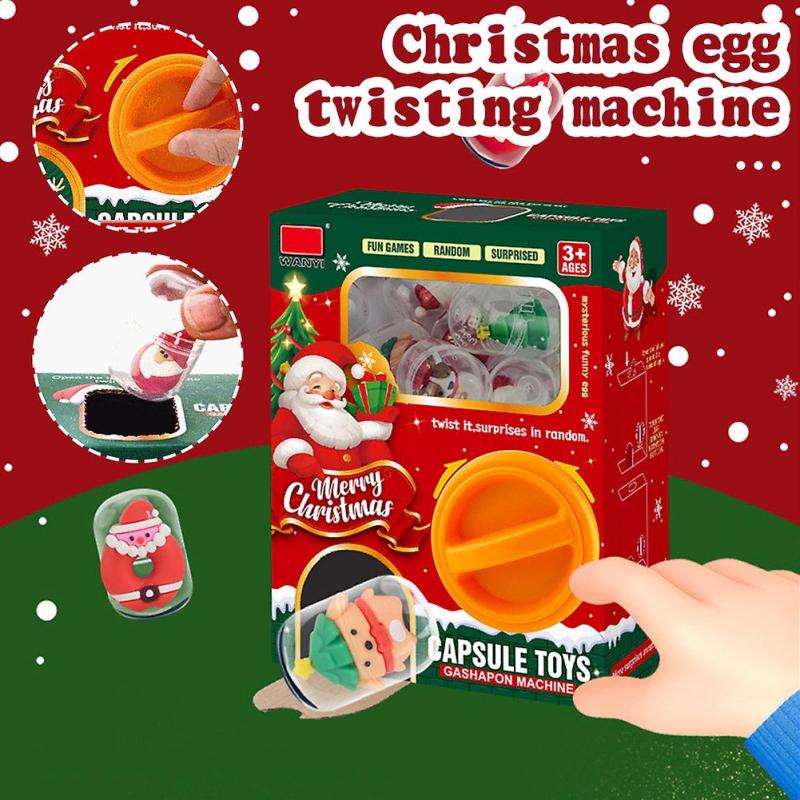 Chirstmas Capsule Machine with Small Toy Parent-Child Interaction Game Toy Gift for Birthday Chirstmas