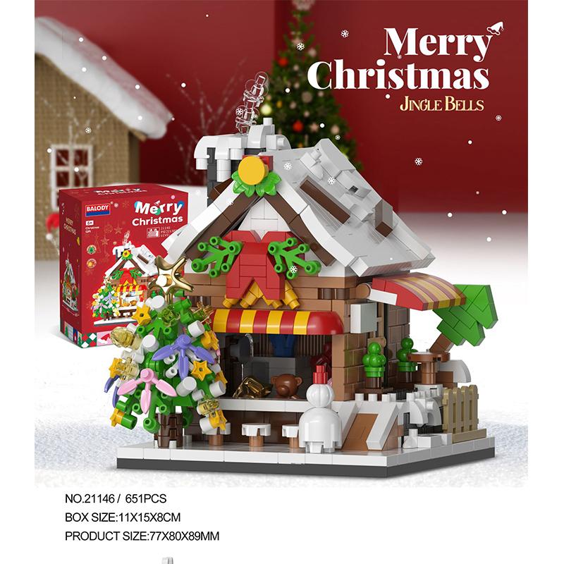 

ToylinX Городской квартал серия Рождественский дом архитектурная Модель Строительный блок Игрушки Подарки на день рождения праздник имеют коллекционную ценность