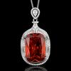 Jewelry Copper Bottom Gold-Plated Simulation Paraiba Temperament Retro About Pendant Necklace 20 * 28