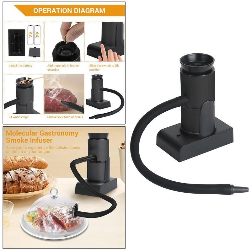 Přenosná udírna na jídlo, ruční BBQ udírna na maso, gurmánský udírna, profesionální systém studeného uzení