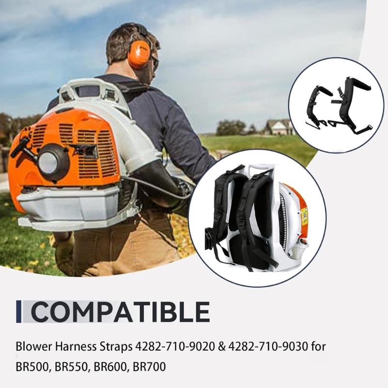 2pcs Shoulder Straps for BR500 BR550 BR600 BR700 Blowers Even Load Support Ergonomic Shape Long Last Nylon Shoulder Belt