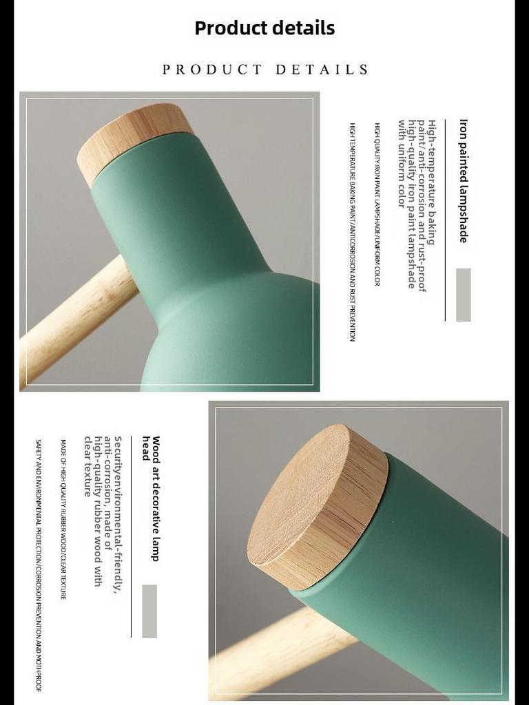 Nordic Macaron Wood Table Lamp: Eye-Caring Dorm Desk & Bedroom Bedside Lamp