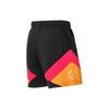 Li-Ning Wade Series Contrast Letter Print Straight Casual Shorts Men Bottoms Black Red AAPS041-9